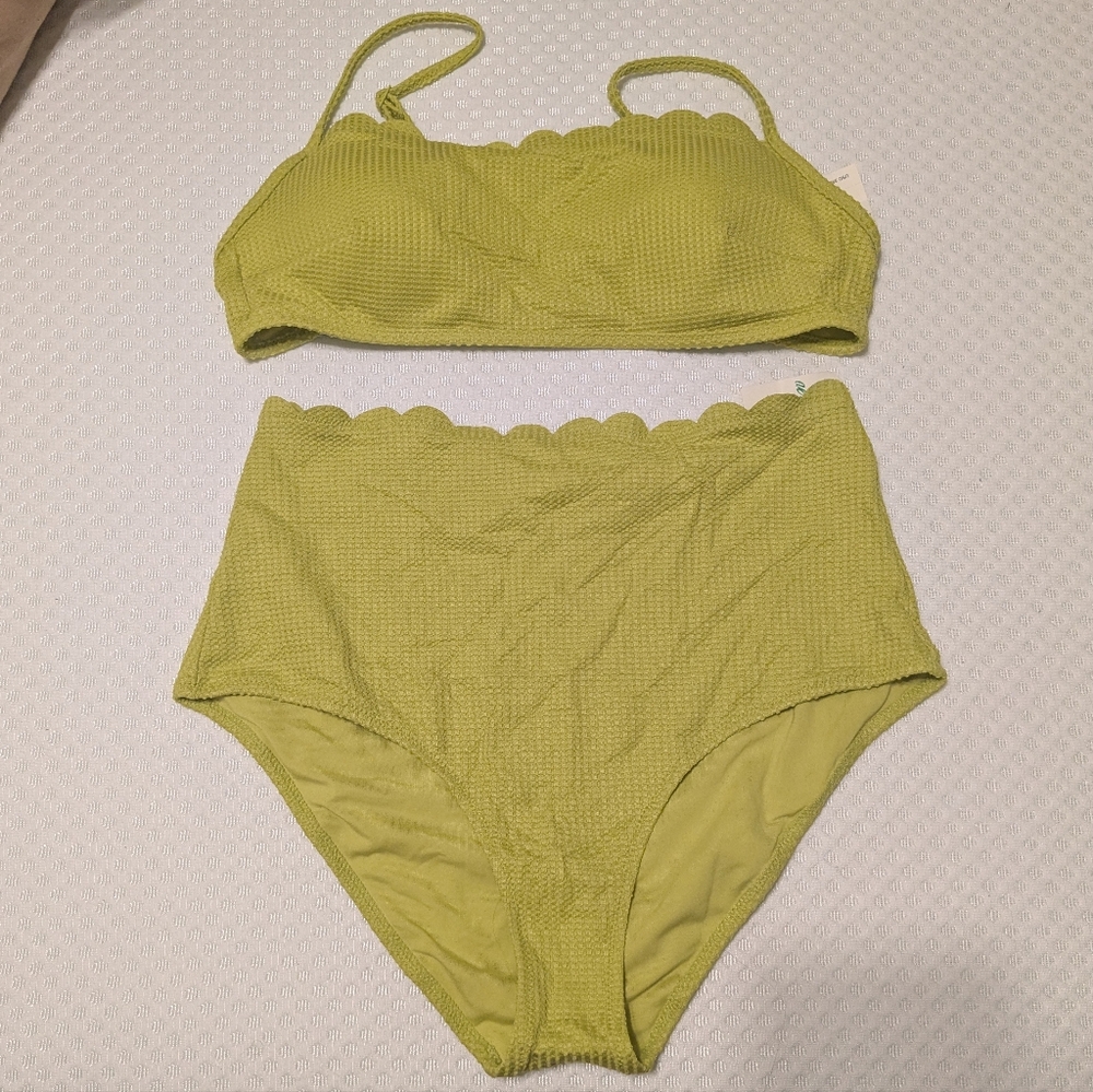 NWT aerie scallop edge bikini set